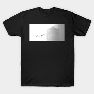 Geese flying in the snow. T-Shirt